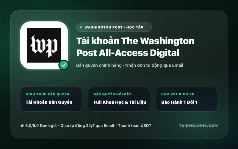 Tài khoản The Washington Post All-Access Digital
