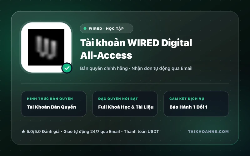 Tài khoản WIRED Digital All-Access