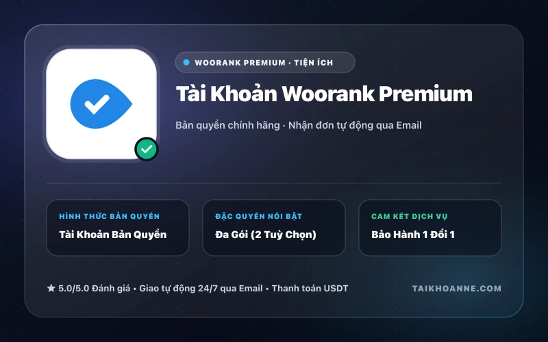 Tài Khoản Woorank Premium