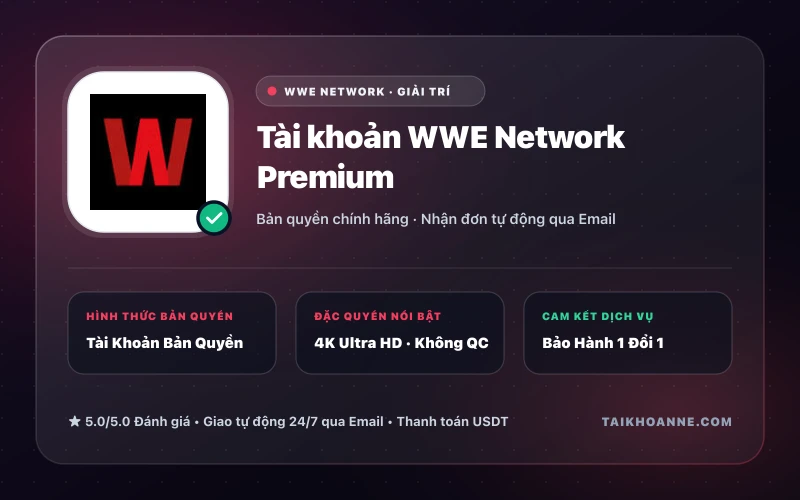 Tài khoản WWE Network Premium