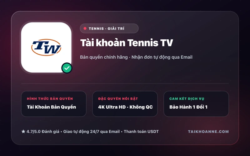 Tài khoản Tennis TV