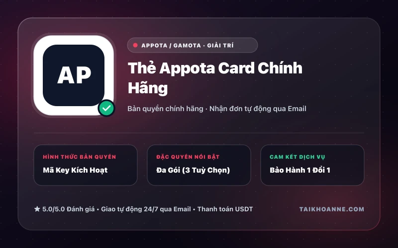 Thẻ Appota Card Chính Hãng