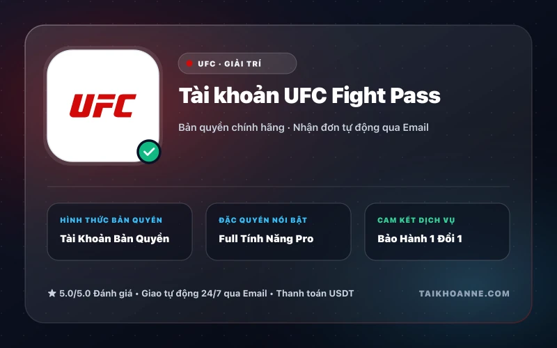 Tài khoản UFC Fight Pass