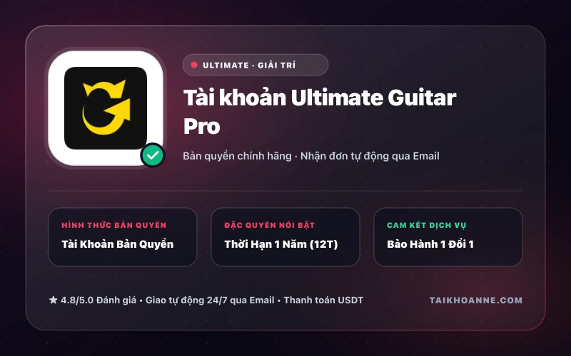 Tài khoản Ultimate Guitar Pro